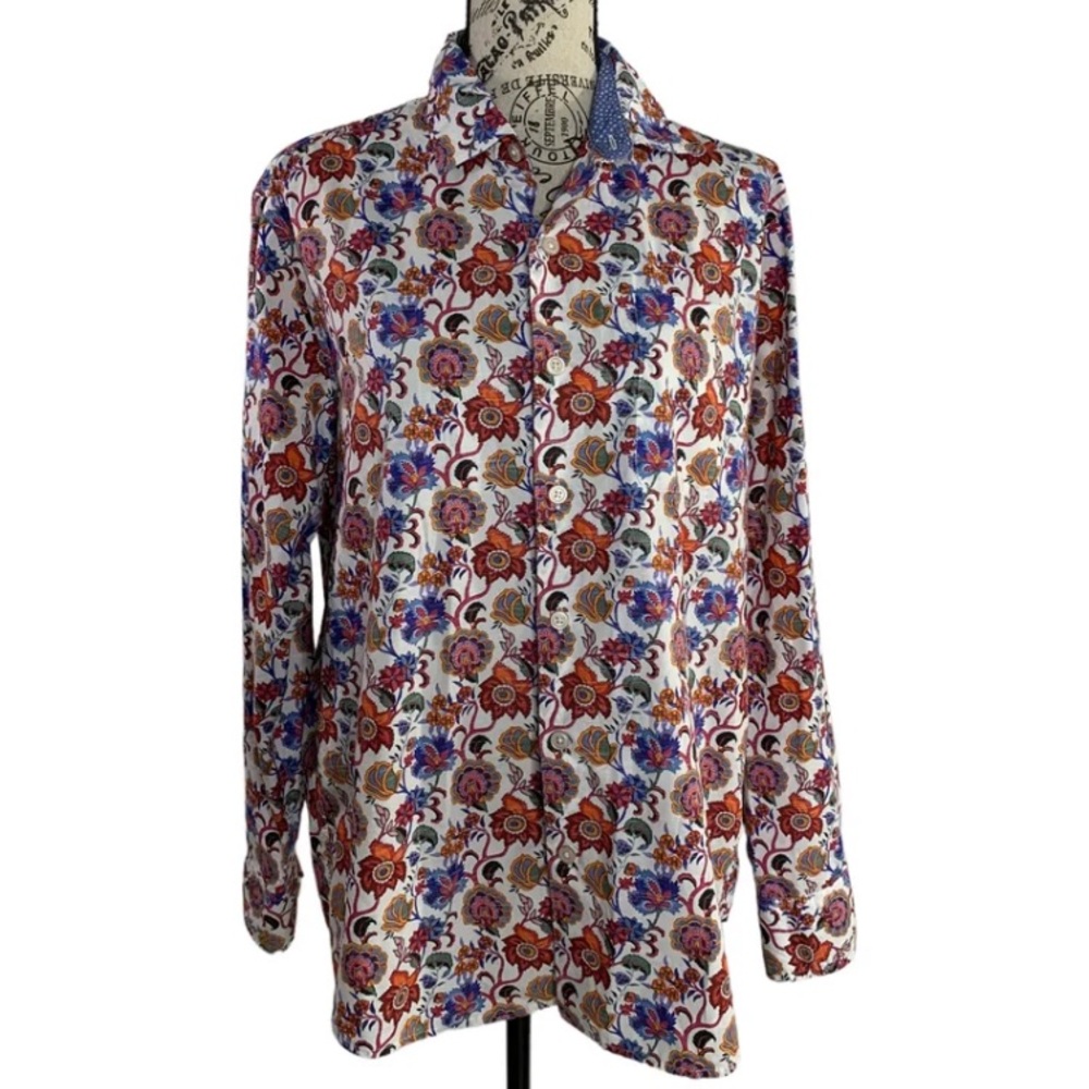 Tommy Bahama casual floral button shirt men’s size small